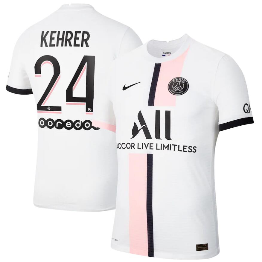 2021/22 Maillot PSG Extérieur Away Kit Soccer Jersey with Kehrer 24 printing